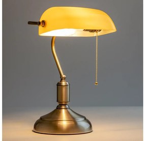 Brilagi - BANK OFFICE asztali lámpa 1xE27/60W/230V réz/narancs