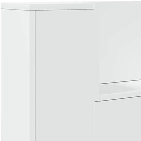 Fejtámla LED -es lámpákkal Fehér 120 x 16,5 x 103,5 cm Faanyag