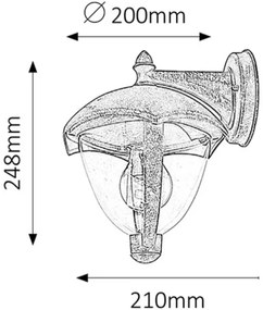 Rabalux 8670 - Kültéri lámpa MIAMI 1xE27/40W/230V