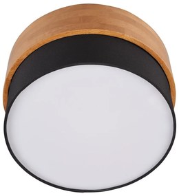 Fekete-natúr színű mennyezeti lámpa textil búrával Seasons – Trio