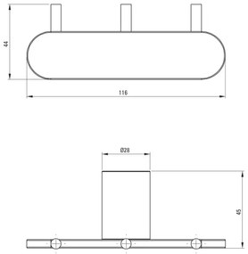 Deante ADR_0131 - Fali kampó ROUND fényes króm