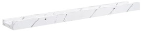 vidaXL Falpolc polcokkal 2 pcs Fehér márvány 60 x 9 x 3 cm Faanyag