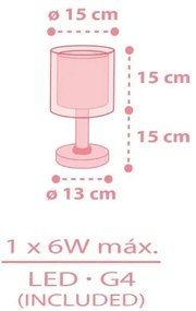 Dalber 41571S - LED gyereklámpa BABY TEDDY 1xG4/4W/230V, rózsaszín