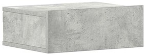 Betonszürke szerelt fa függő éjjeliszekrény 40 x 30 x 15 cm