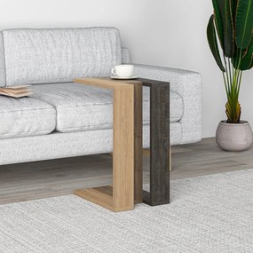 Tárolóasztal tölgyfa dekorral 40x30 cm Macha – Marckeric