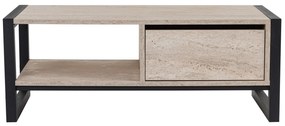 Dohányzóasztal Haldizen - Fekete, Travertine