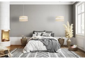 Csillár zsinóron HELEN 1xE27/15W/230V á. 40 cm krém/arany