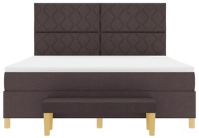 Boxspring ágy matraccal és paddal sötétbarna 180x200 cm szövet
