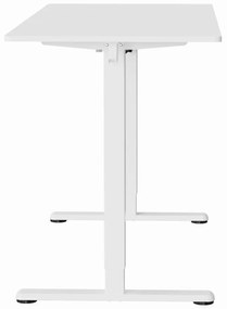 Elektromosan állítható magasságú íróasztal - 140x60cm fehér ülő-/állómunkához - LVN System Lite LV1716