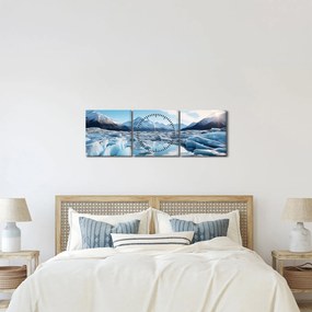Kép - Gleccser képződmények (órával) (90x30 cm)