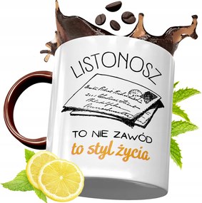 Bordó Bögre Postásnak Születésnapra Ajándék fényképes nyomattal