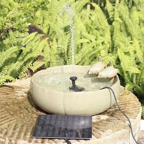 Szolár szökőkút tavi szűrőpumpa – 11x11 cm, fekete, különálló napelemes