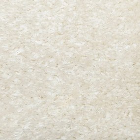 ISTAN krémszínű hosszú szálú fényes szőnyeg Ø 100 cm