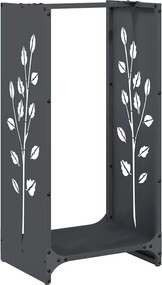 vidaXL antracitszürke hidegen hengerelt acél tűzifatároló 40x30x80 cm