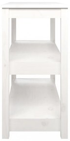 fehér tömör fenyőfa tálalóasztal 110x40x74 cm