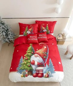 3D mikroszálas flanel ágyneműhuzat GNOME DREAMS piros + párnahuzat 40x50 cm ajándékba Ágyneműhuzat mérete: 70 x 90 cm | 140 x 200 cm