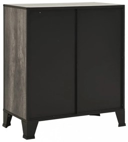 szürke fém és MDF tárolószekrény 72 x 36 x 82 cm