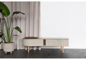 Szürke-barna TV-állvány tölgyfa dekorral 140x40 cm Audacious – UMAGE