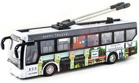 City 1:32 RC Buszmodell Távirányítós Játékautó Gyerekeknek 27Mhz RC játékautó fényfejjel 3.7V Akku Busz