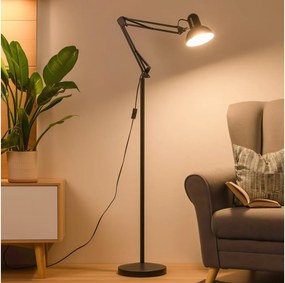 Brilagi - Flexibilis állólámpa TASKER 1xE27/60W/230V 184 cm fekete