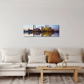 Egy kép a reggeli égboltról Sanghaj felett (órával) (90x30 cm)