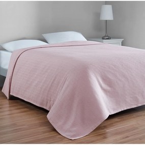 Rózsaszín pamut ágytakaró franciaágyra 200x230 cm Serenity – Mijolnir