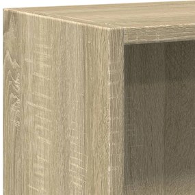 sonoma tölgy színű szerelt fa könyvespolc 60 x 24 x 76 cm