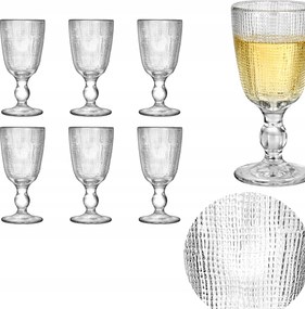 Borospoharak piros fehér 6 db-os Szett 270 ml klasszikus üveg