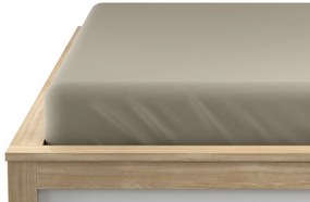 Mikroszálas gumis lepedő bézs 160 x 200 cm