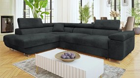 Sarokkanapé Terazuro Premium (fekete) (tárolóhellyel) (B). 1105308