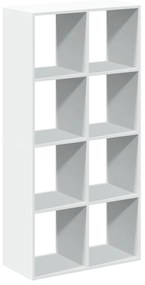 fehér szerelt fa térelválasztó könyvespolc 69,5x29x137,5 cm