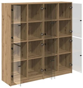 Magasfiú 2 pcs Artisan tölgy 136 x 37 x 142 cm Faanyag