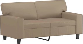 vidaXL 2 személyes cappuccino színű műbőr kanapé 120 cm