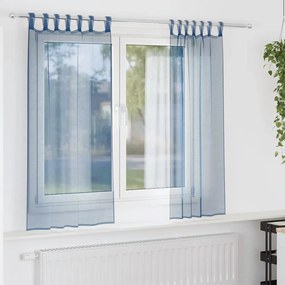 vidaXL 2 db királykék voile függönyök rúd zsebekkel