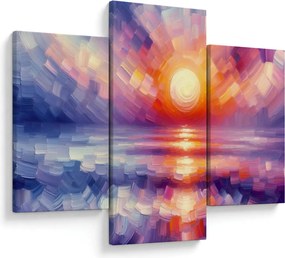 Kép - Színes művészi naplemente (90x60 cm)