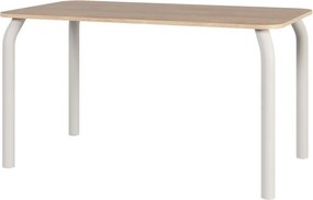 Étkezőasztal tölgyfa dekoros asztallappal 80x140 cm Meko – noo.ma