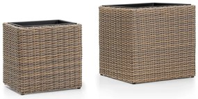 Natural szürke kerti virágcserép szett - Bonami Essentials