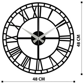 Falióra Enzoclock - S002 Fekete , 48 x 48 cm
