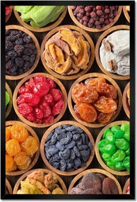 Poszterek keretben 40x60 Aszalt gyümölcsök tálakban