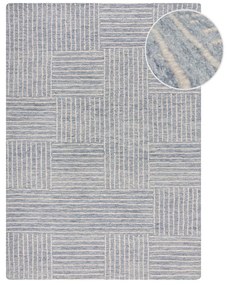 Világoskék kézi szövésű gyapjú szőnyeg 120x170 cm Memphis Wool – Flair Rugs