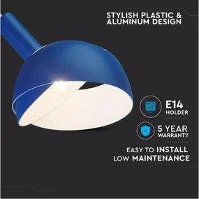 Csillár zsinóron 1xE14/60W/230V kék