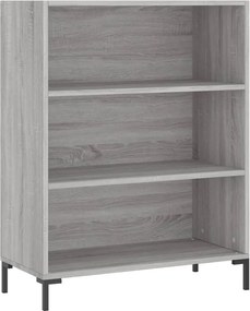 vidaXL szürke sonoma színű szerelt fa könyvespolc 69,5 x 32,5 x 90 cm