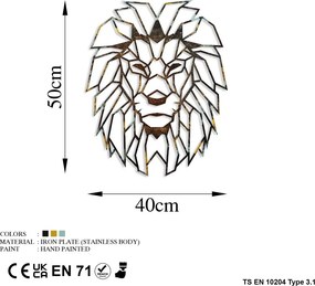 Lion fém fali dekoráció, 40 cm – TR891TNL2420