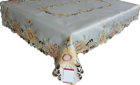 Abrosz Asztalra 150x260 Fehér Dekoratív Virágok