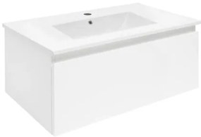 Fürdőszobaszekrény mosdókagylóval SAT B-WAY 79x30x45 cm fehér fényes BWAY80WU4