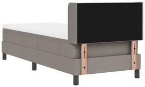 Boxspring ágy matraccal taupe színben, 80x200 cm szövet