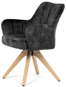 Fekete Bársony Étkezőszék. HC-D7188 BK4