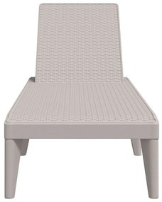 Cappuccino színű PP napozóágy 186 x 60 x 29 cm