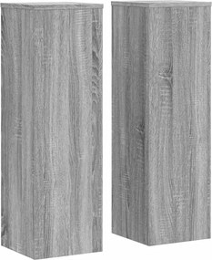 vidaXL 2 db szürke sonoma szerelt fa növénytartó állvány 25x25x80 cm