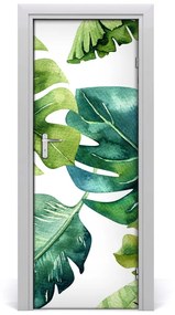 Ajtóposzter öntapadós trópusi levelek 85x205 cm